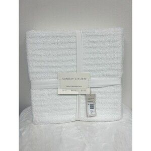 Sunday Citizen Ribbed Lightweight Throw 52" X 75" White